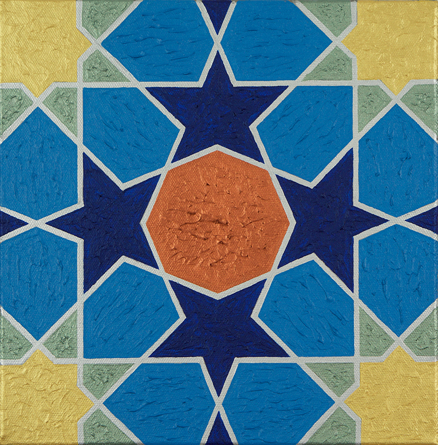 Painting of a motif from the tomb of Jalal al Din